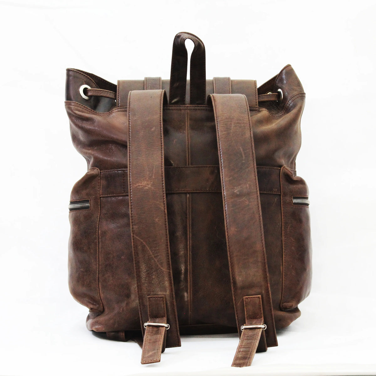 Hilford | Distressed Brown Leather Backpack